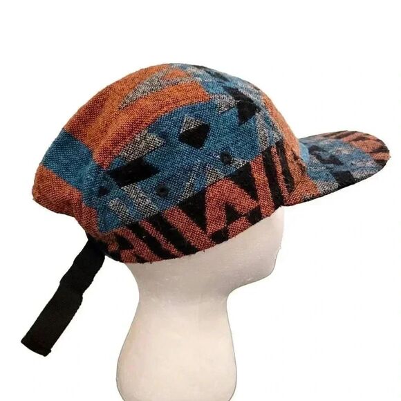 Carbon Men's Black/Orange/Blue Poly/Wool Adj Cap - Picture 10 of 10